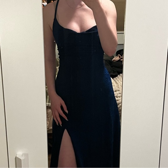Sparkly Royal Blue Formal Maxi Dress - Picture 1 of 7